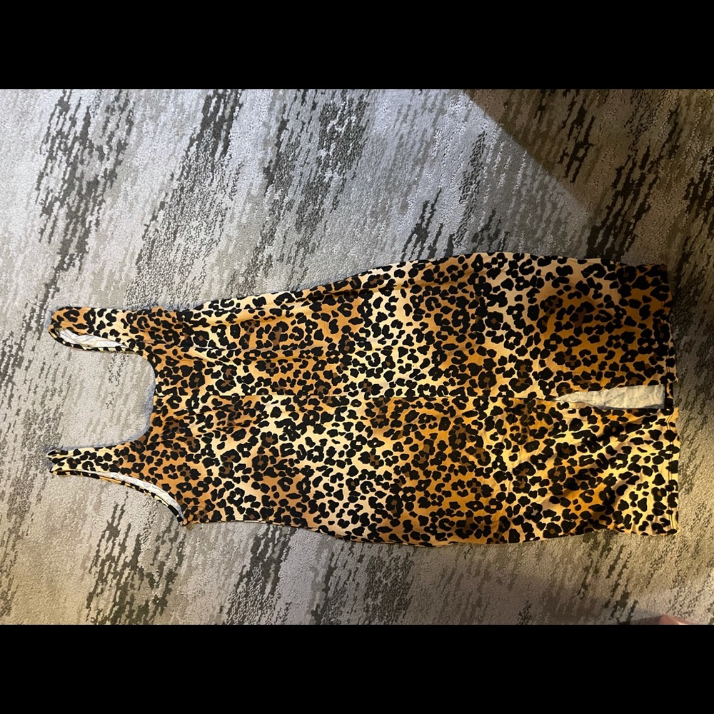 Cheetah Dress with back split